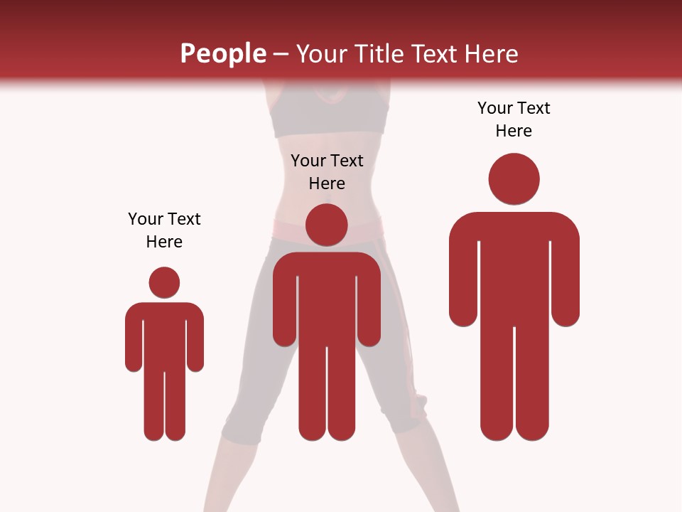 Young Woman Working Out In The Gym Stretches And Raises A Medicine Ball Above Her Head PowerPoint Template