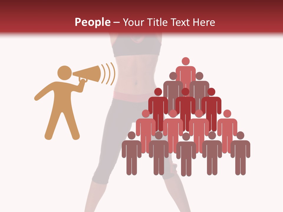 Young Woman Working Out In The Gym Stretches And Raises A Medicine Ball Above Her Head PowerPoint Template