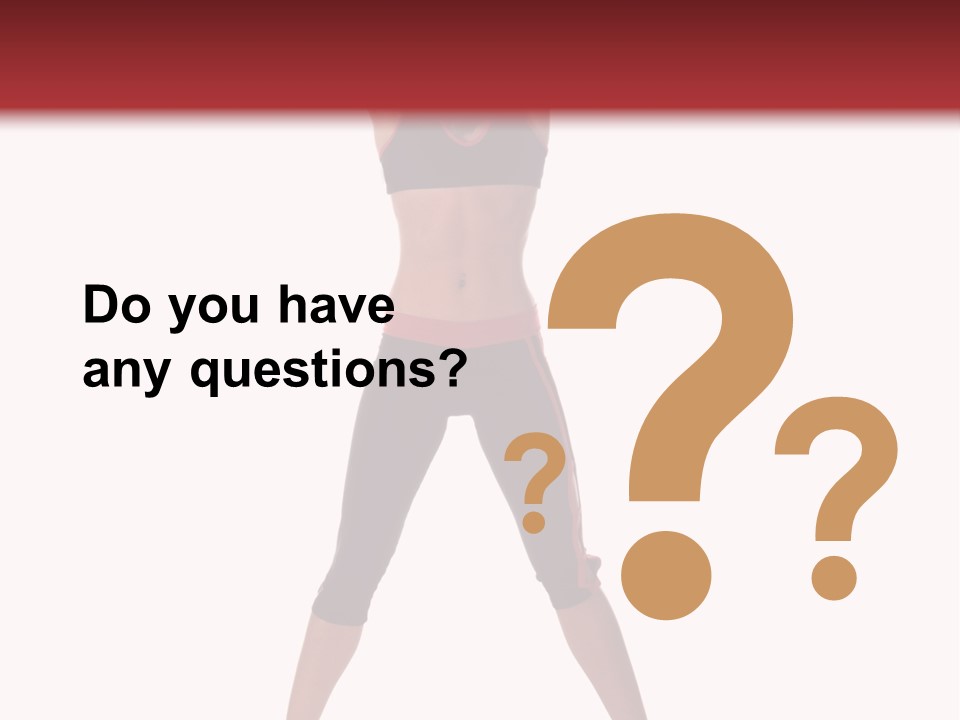 Young Woman Working Out In The Gym Stretches And Raises A Medicine Ball Above Her Head PowerPoint Template