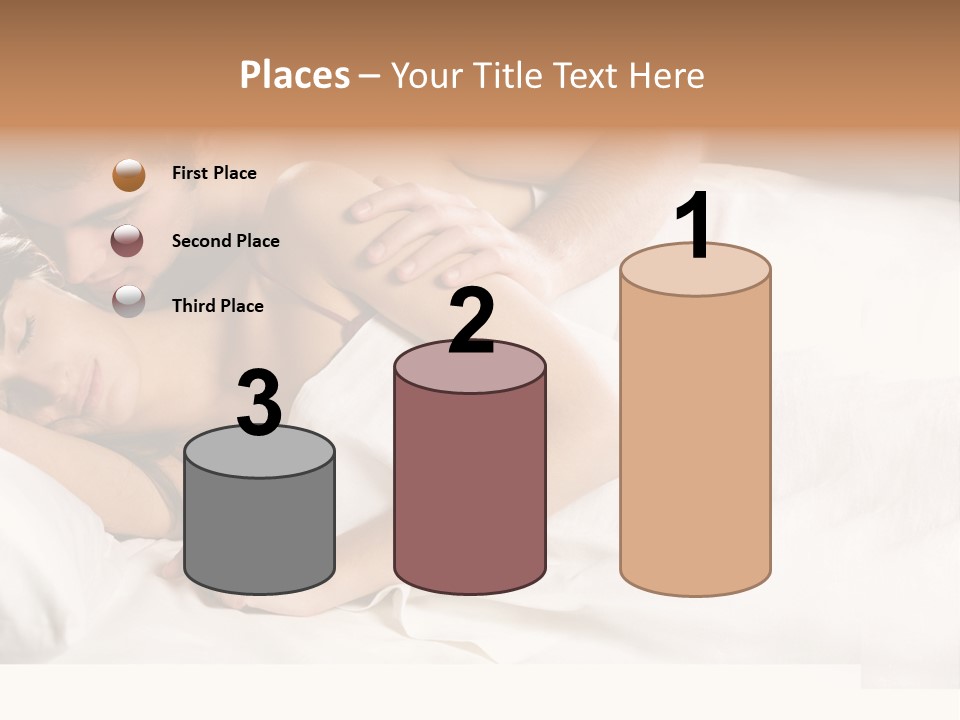 Young Couple Kissing And Hugging On The Bed In Bedroom PowerPoint Template