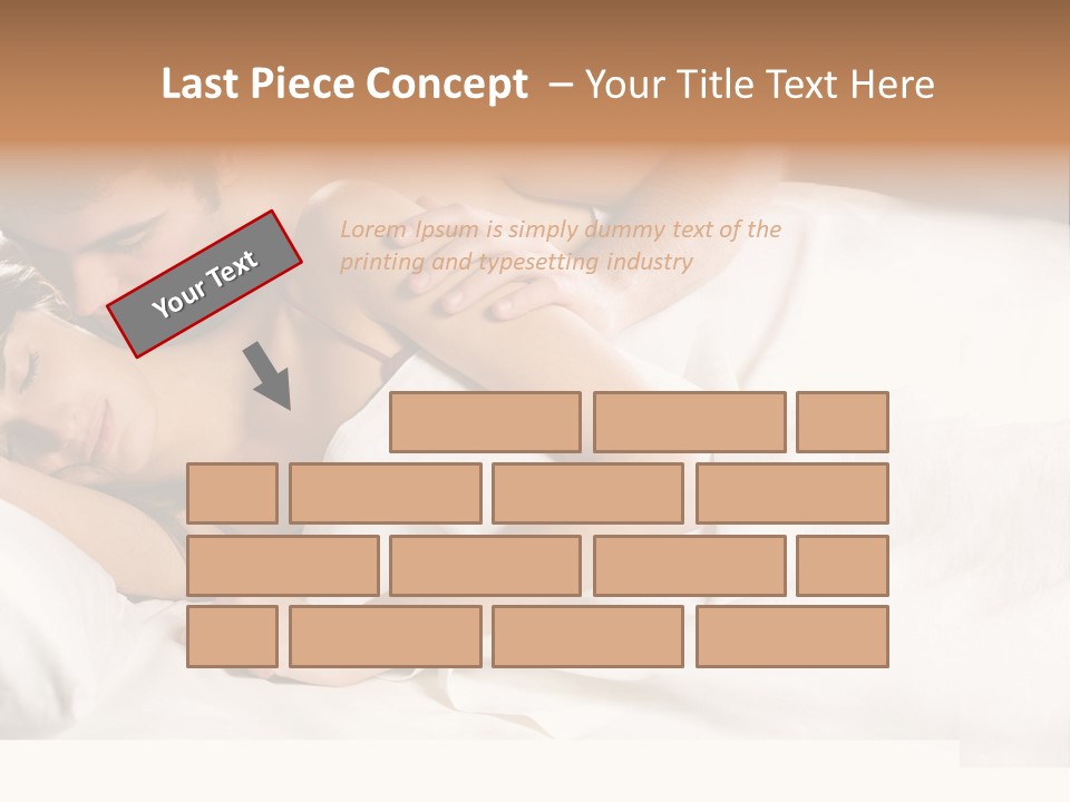 Young Couple Kissing And Hugging On The Bed In Bedroom PowerPoint Template