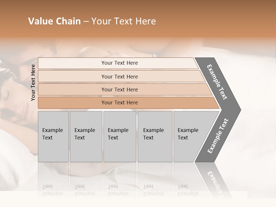 Young Couple Kissing And Hugging On The Bed In Bedroom PowerPoint Template