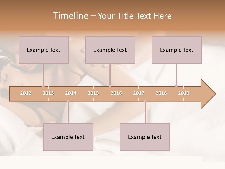 Young Couple Kissing And Hugging On The Bed In Bedroom PowerPoint Template