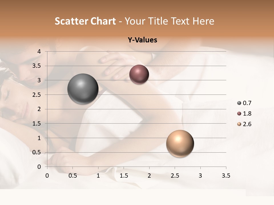 Young Couple Kissing And Hugging On The Bed In Bedroom PowerPoint Template