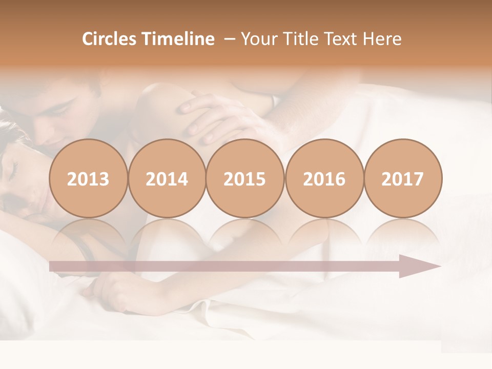 Young Couple Kissing And Hugging On The Bed In Bedroom PowerPoint Template