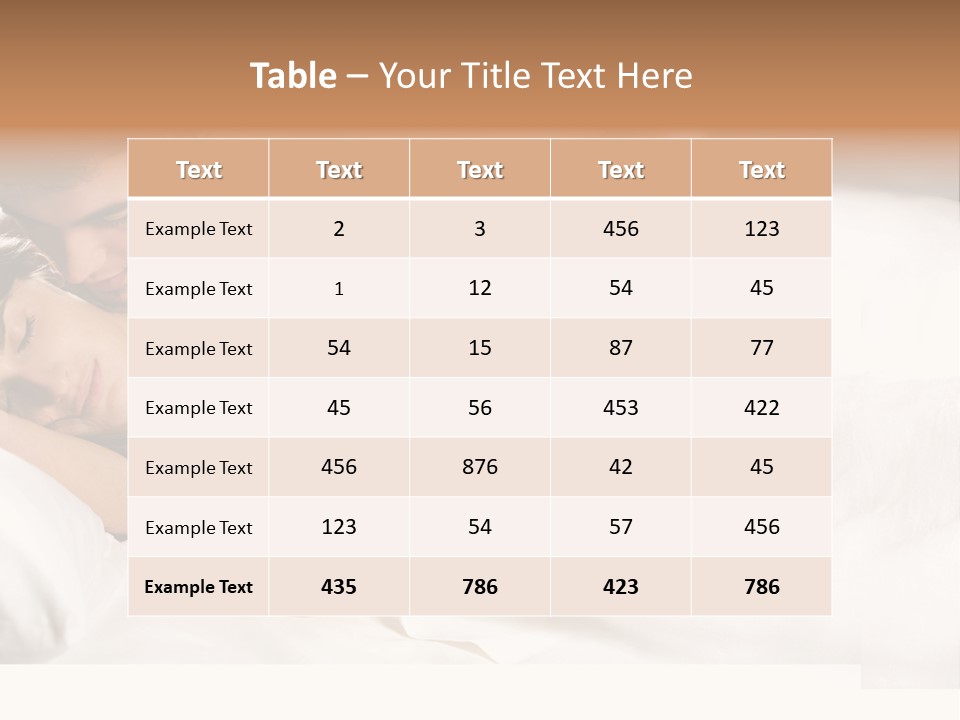 Young Couple Kissing And Hugging On The Bed In Bedroom PowerPoint Template