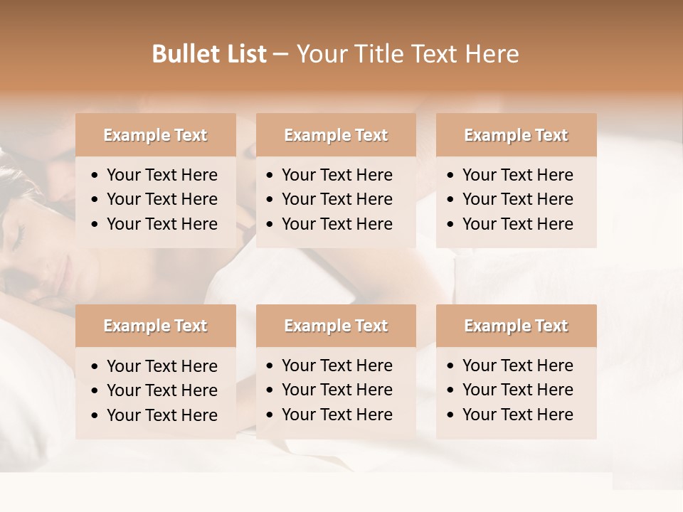 Young Couple Kissing And Hugging On The Bed In Bedroom PowerPoint Template