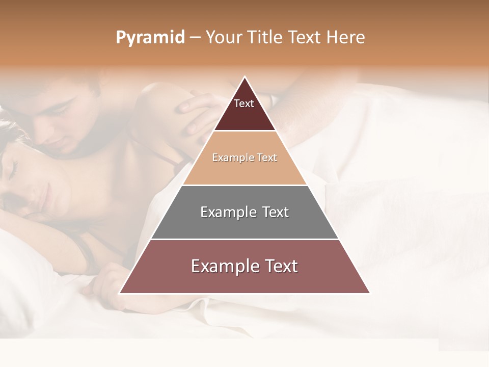 Young Couple Kissing And Hugging On The Bed In Bedroom PowerPoint Template