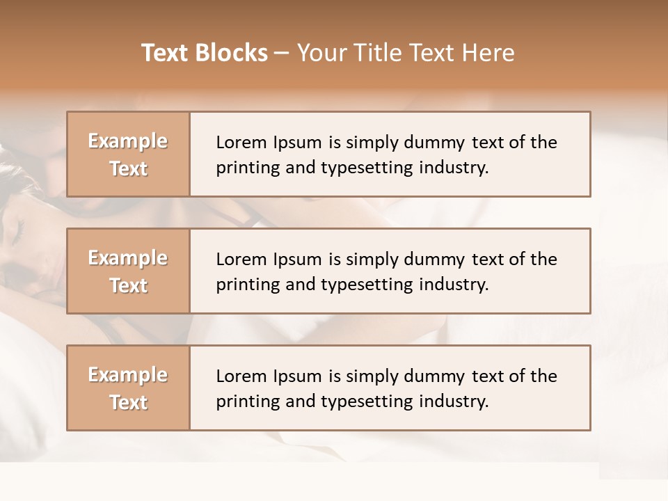 Young Couple Kissing And Hugging On The Bed In Bedroom PowerPoint Template