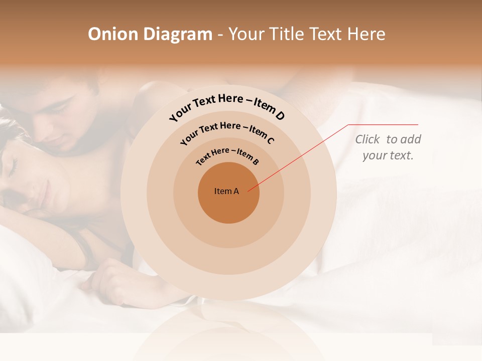 Young Couple Kissing And Hugging On The Bed In Bedroom PowerPoint Template