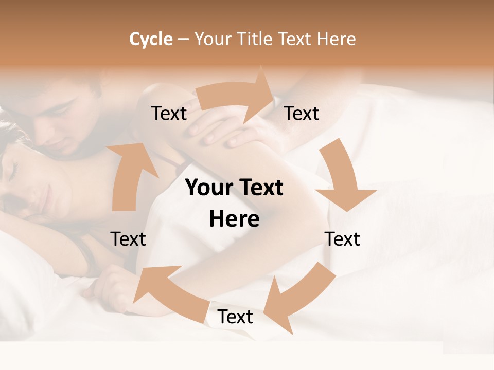 Young Couple Kissing And Hugging On The Bed In Bedroom PowerPoint Template