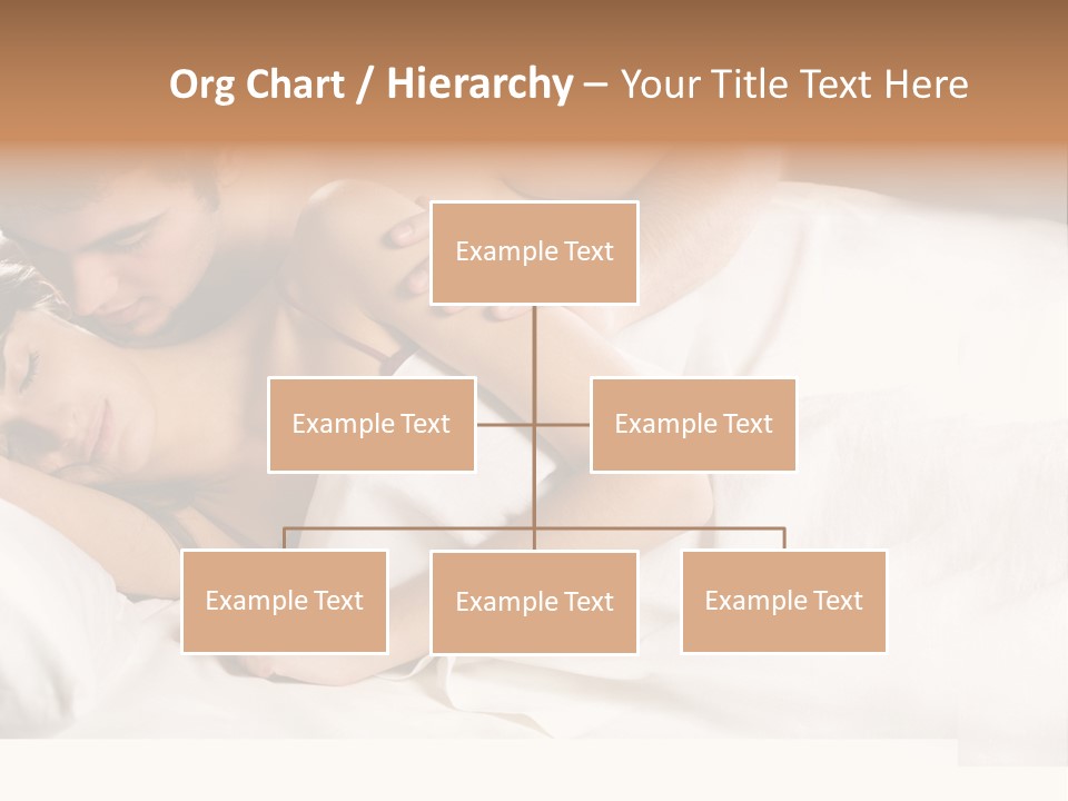 Young Couple Kissing And Hugging On The Bed In Bedroom PowerPoint Template