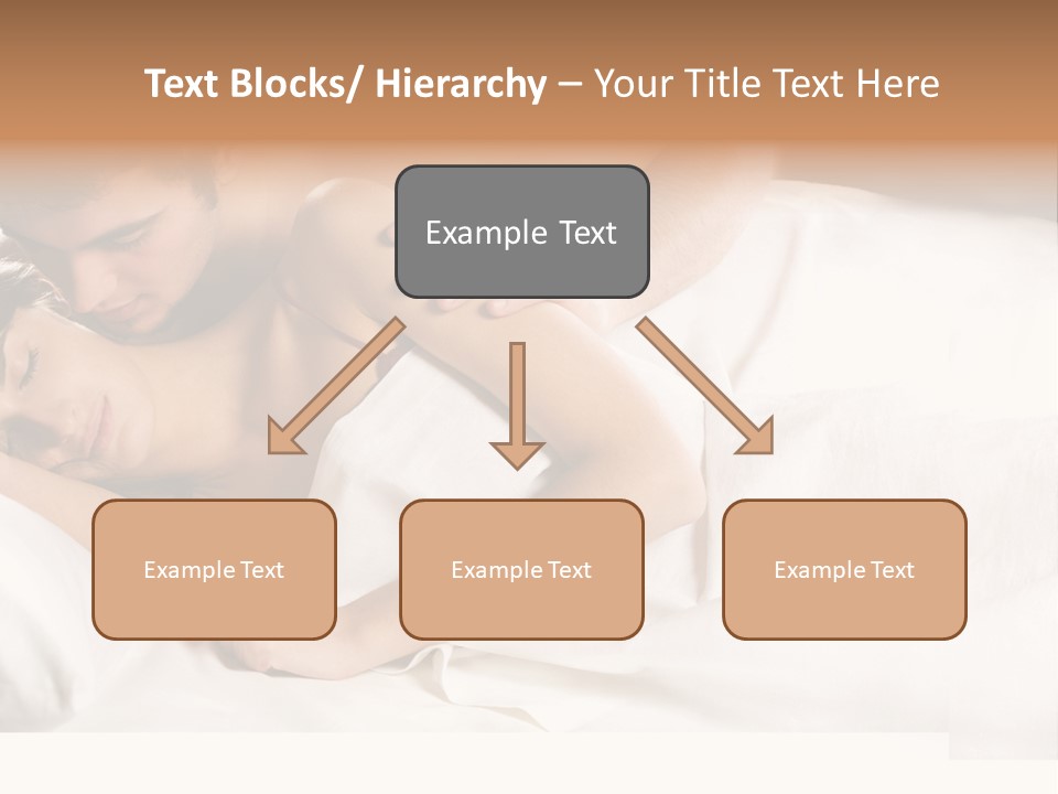 Young Couple Kissing And Hugging On The Bed In Bedroom PowerPoint Template