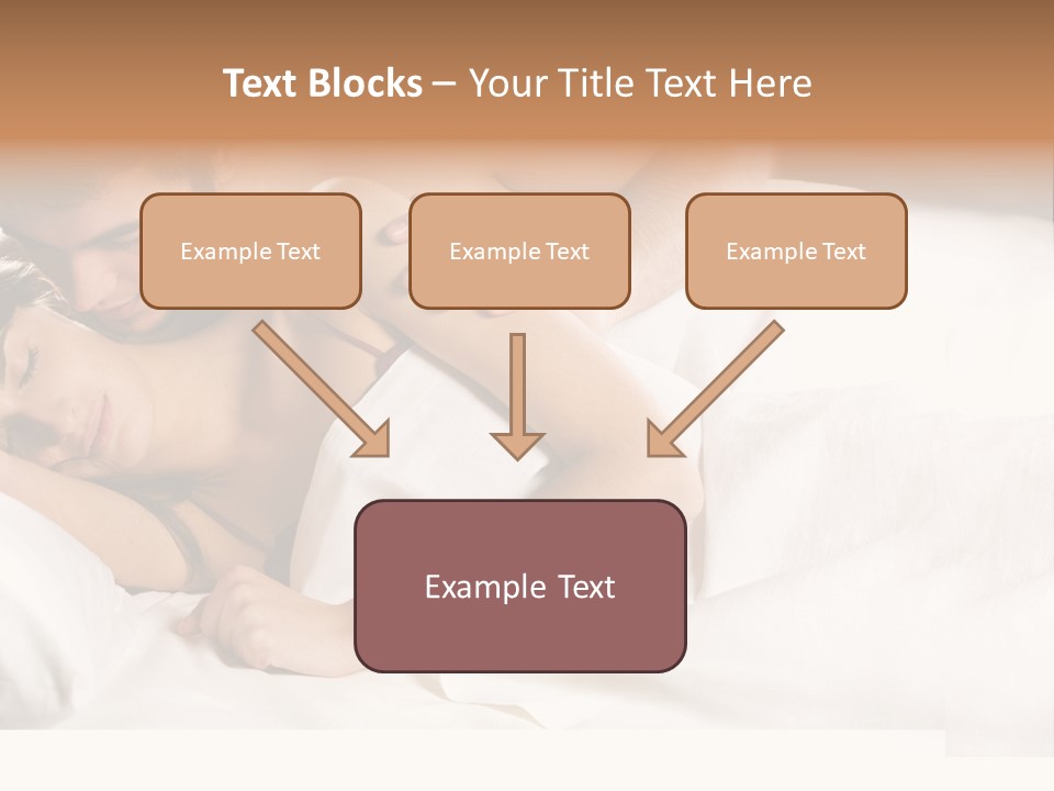 Young Couple Kissing And Hugging On The Bed In Bedroom PowerPoint Template