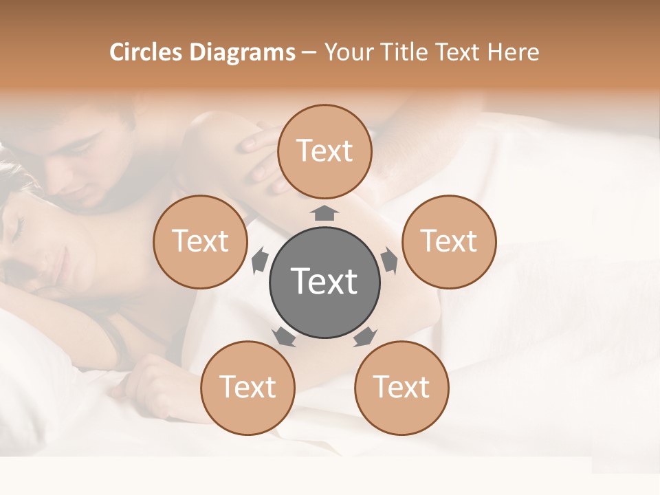 Young Couple Kissing And Hugging On The Bed In Bedroom PowerPoint Template