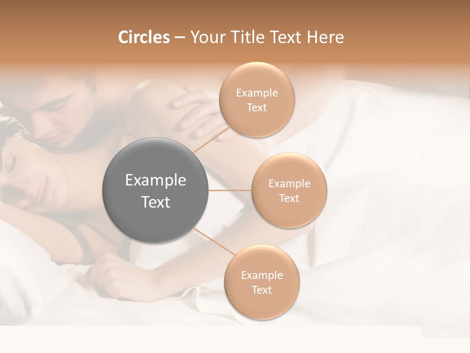 Young Couple Kissing And Hugging On The Bed In Bedroom PowerPoint Template