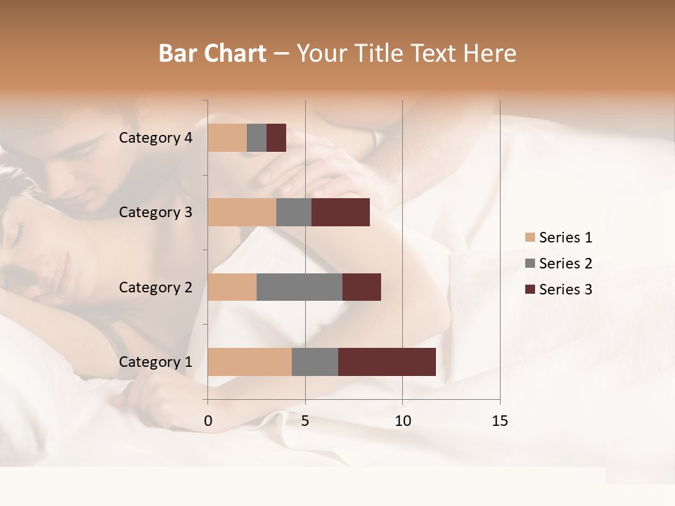 Young Couple Kissing And Hugging On The Bed In Bedroom PowerPoint Template