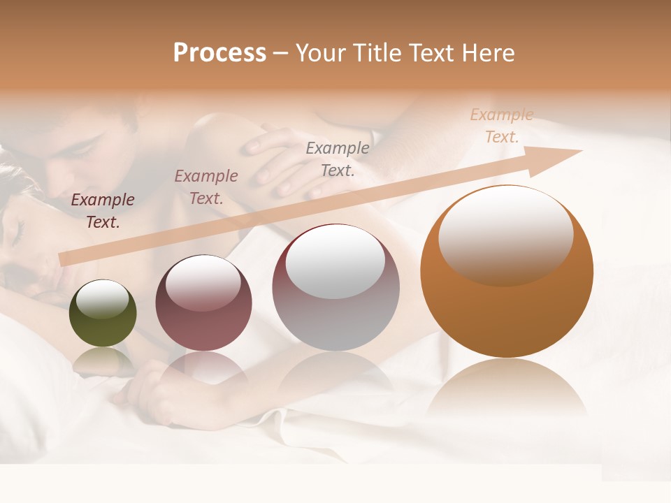 Young Couple Kissing And Hugging On The Bed In Bedroom PowerPoint Template