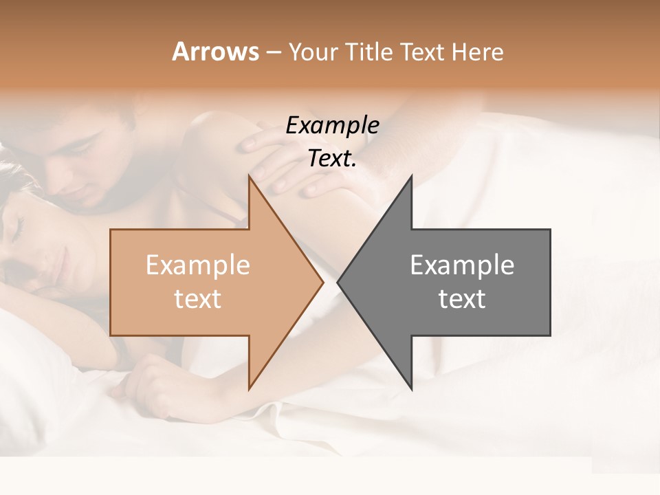 Young Couple Kissing And Hugging On The Bed In Bedroom PowerPoint Template