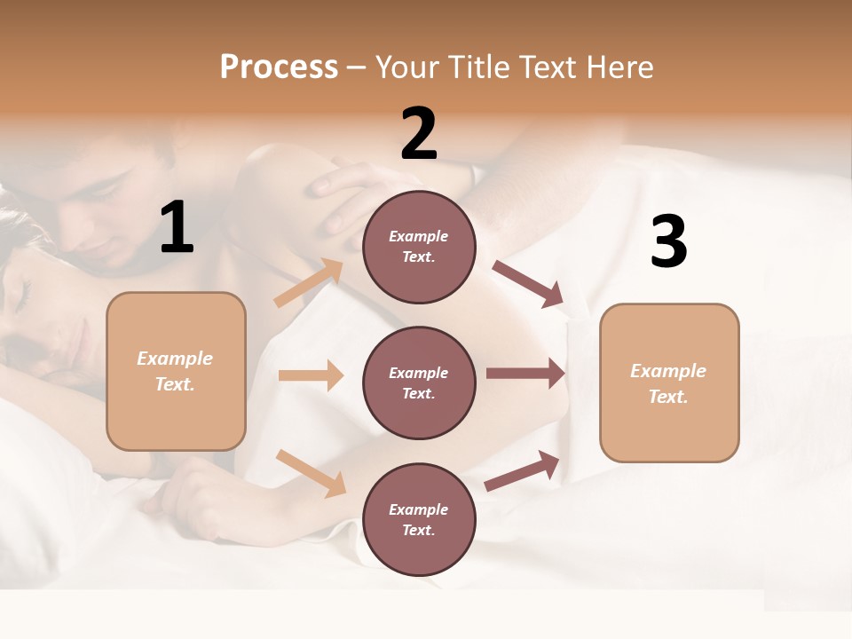 Young Couple Kissing And Hugging On The Bed In Bedroom PowerPoint Template