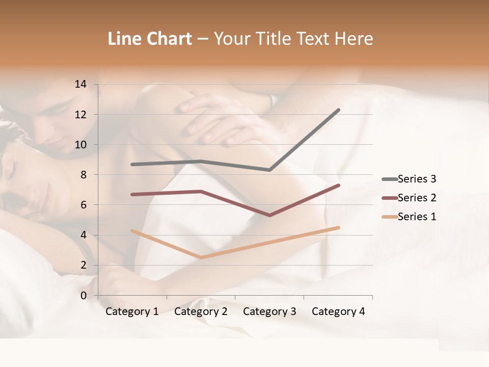 Young Couple Kissing And Hugging On The Bed In Bedroom PowerPoint Template
