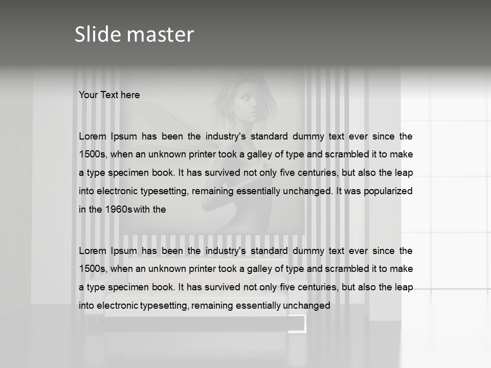 Modern Interior With The Fashionable Picture. PowerPoint Template