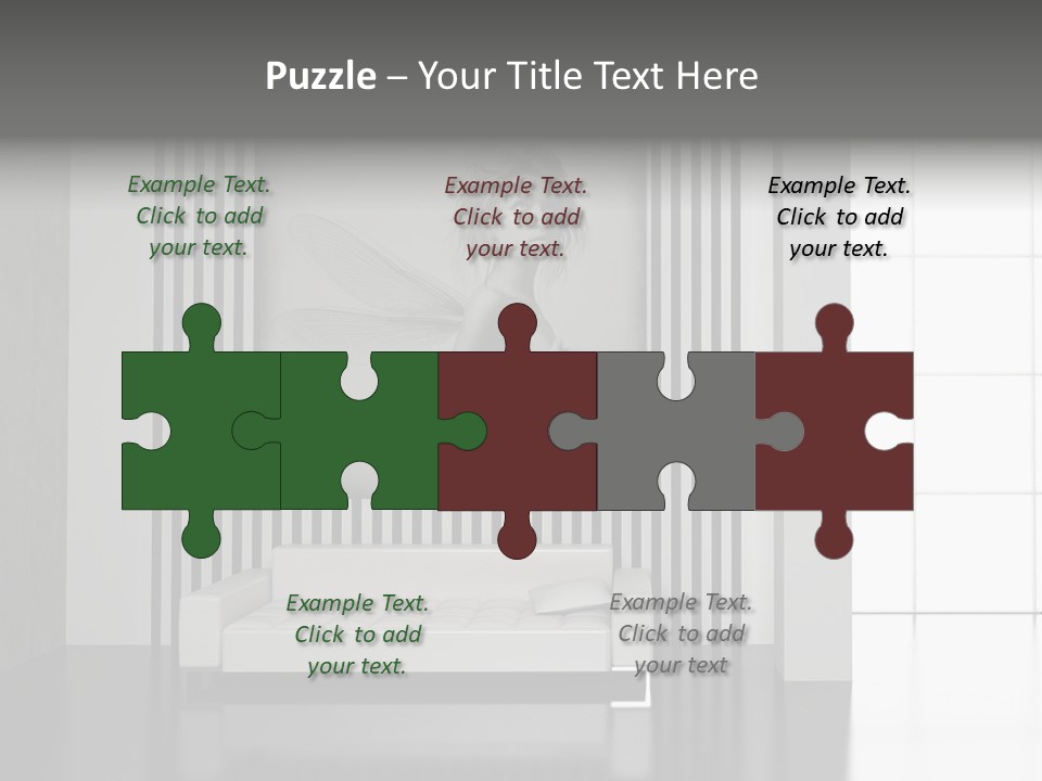 Modern Interior With The Fashionable Picture. PowerPoint Template