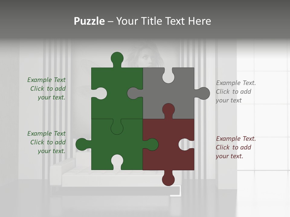 Modern Interior With The Fashionable Picture. PowerPoint Template