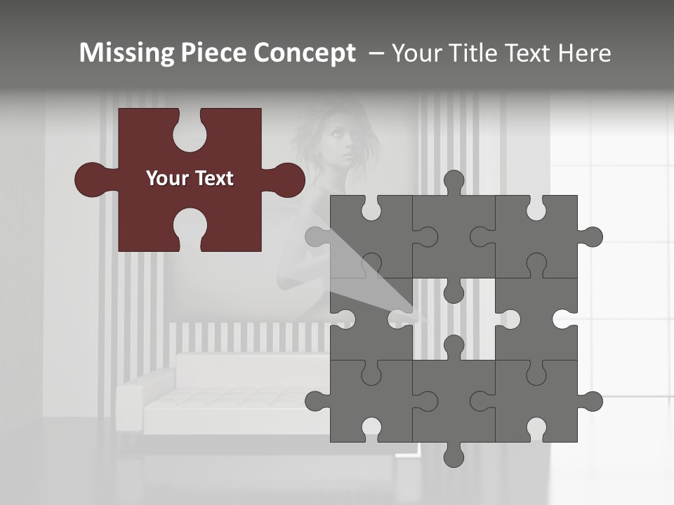 Modern Interior With The Fashionable Picture. PowerPoint Template