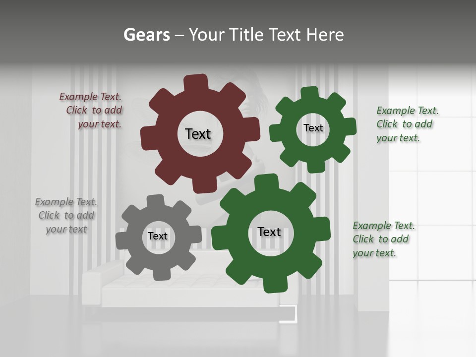 Modern Interior With The Fashionable Picture. PowerPoint Template