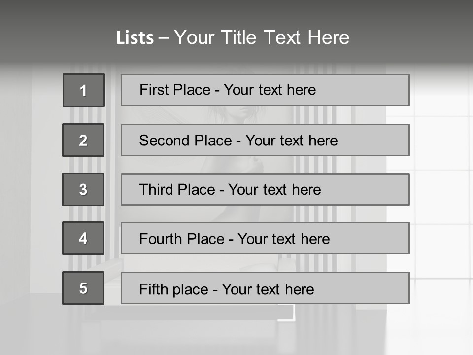 Modern Interior With The Fashionable Picture. PowerPoint Template
