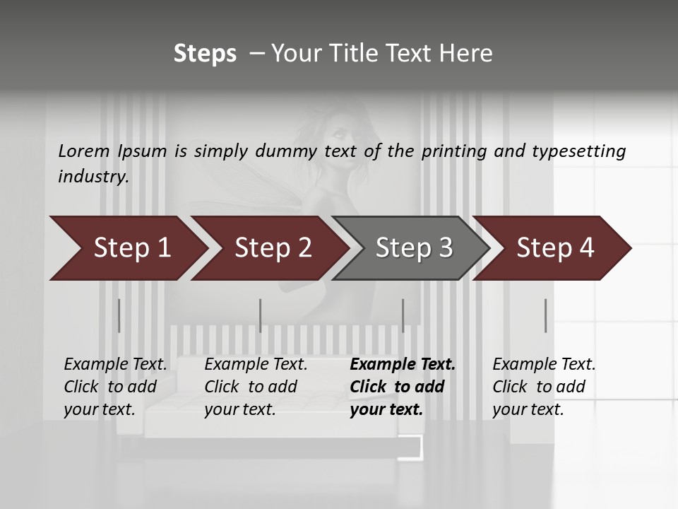 Modern Interior With The Fashionable Picture. PowerPoint Template