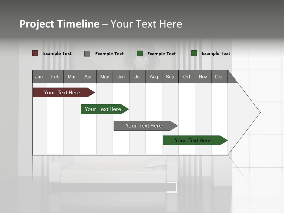 Modern Interior With The Fashionable Picture. PowerPoint Template