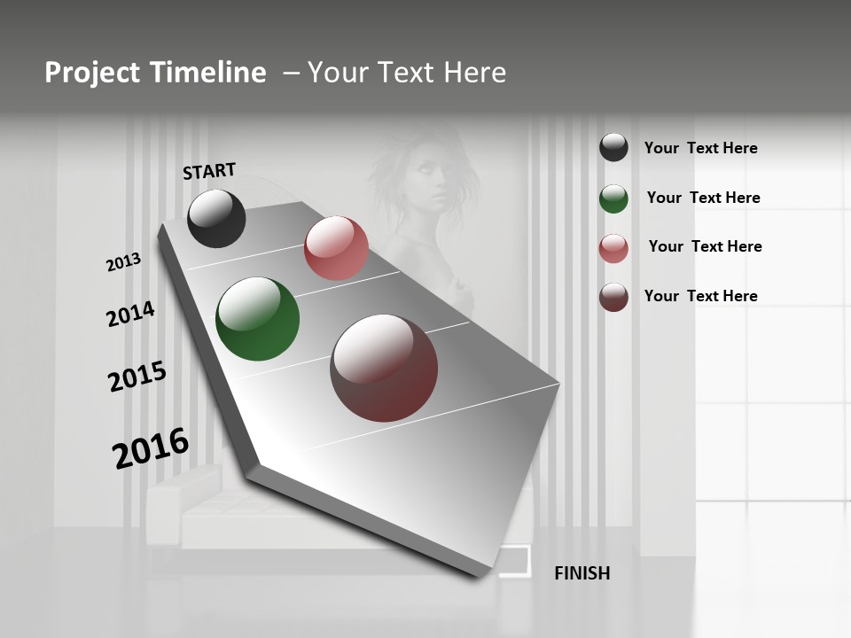 Modern Interior With The Fashionable Picture. PowerPoint Template
