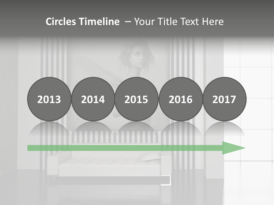 Modern Interior With The Fashionable Picture. PowerPoint Template