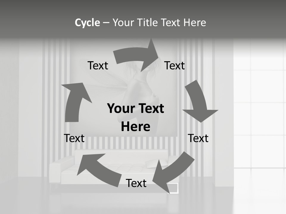 Modern Interior With The Fashionable Picture. PowerPoint Template
