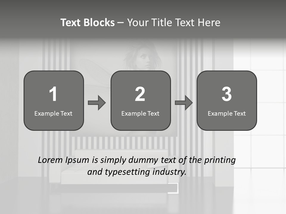 Modern Interior With The Fashionable Picture. PowerPoint Template