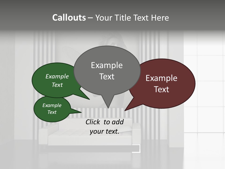 Modern Interior With The Fashionable Picture. PowerPoint Template