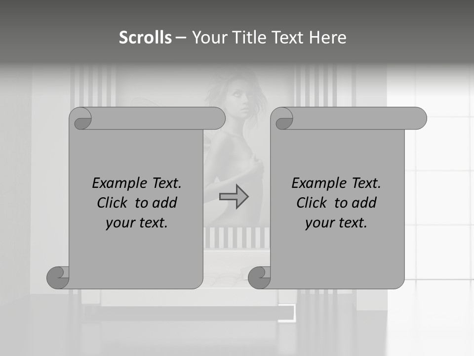 Modern Interior With The Fashionable Picture. PowerPoint Template