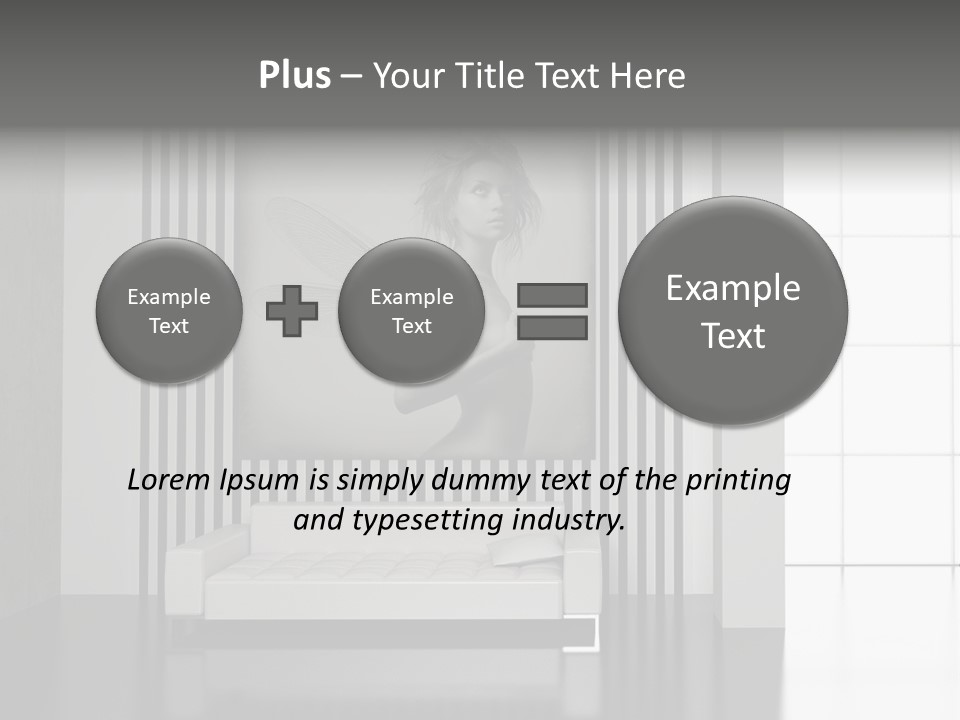 Modern Interior With The Fashionable Picture. PowerPoint Template
