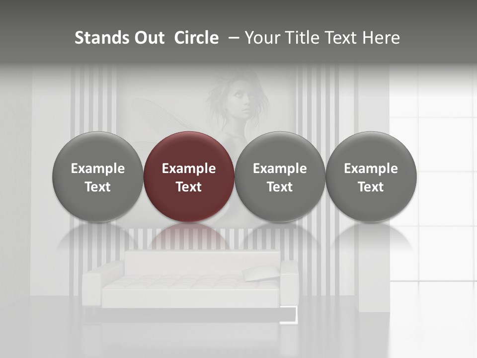 Modern Interior With The Fashionable Picture. PowerPoint Template