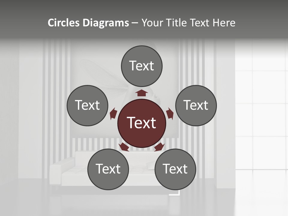 Modern Interior With The Fashionable Picture. PowerPoint Template