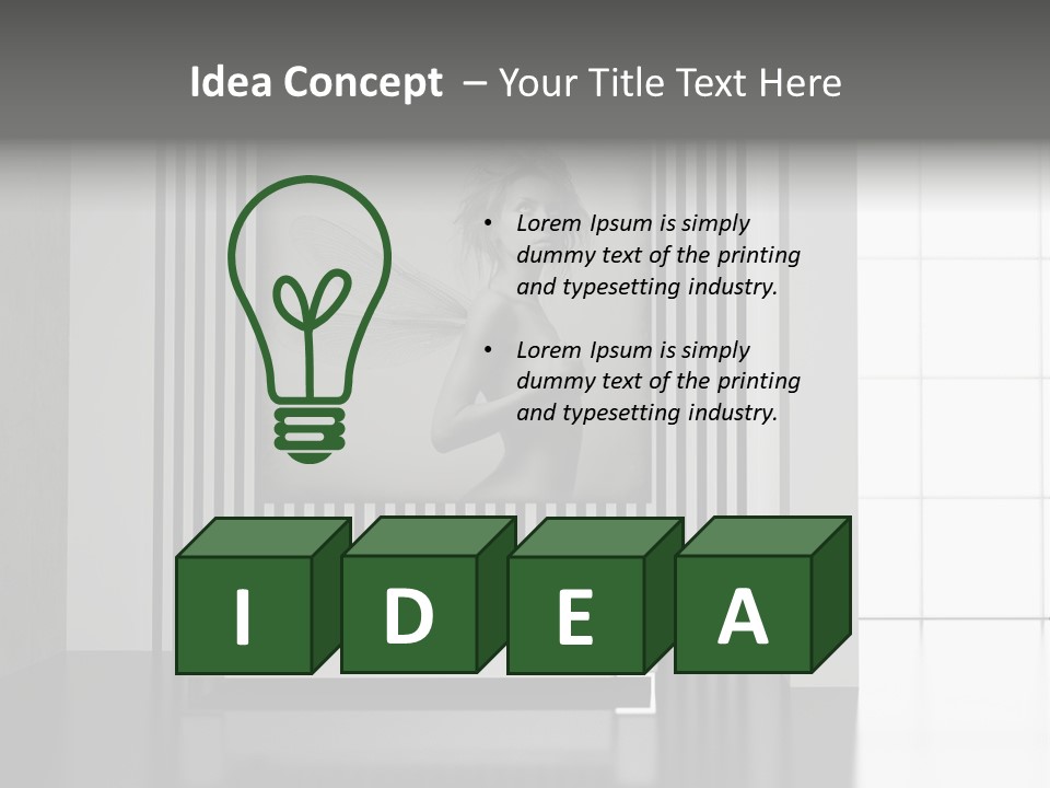 Modern Interior With The Fashionable Picture. PowerPoint Template