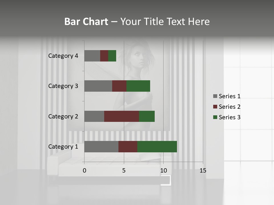 Modern Interior With The Fashionable Picture. PowerPoint Template