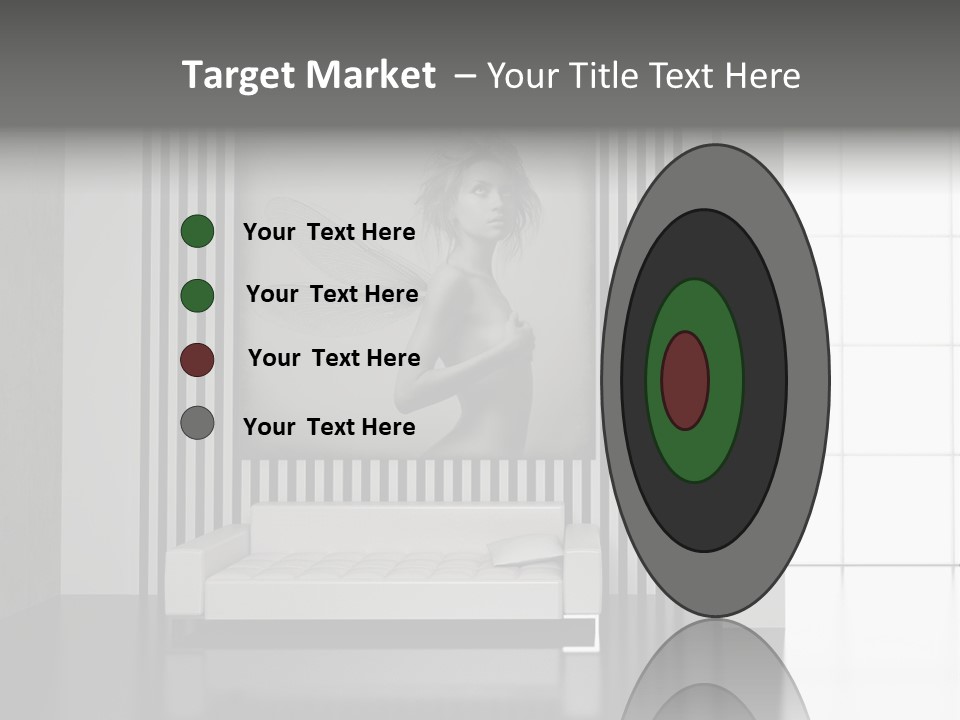 Modern Interior With The Fashionable Picture. PowerPoint Template