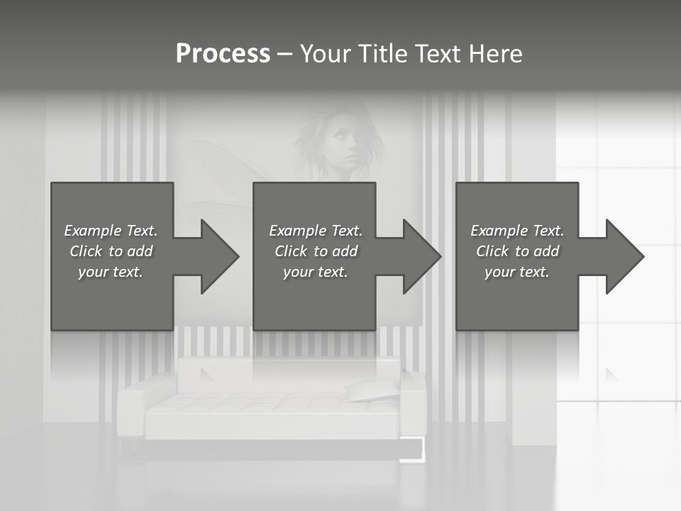 Modern Interior With The Fashionable Picture. PowerPoint Template
