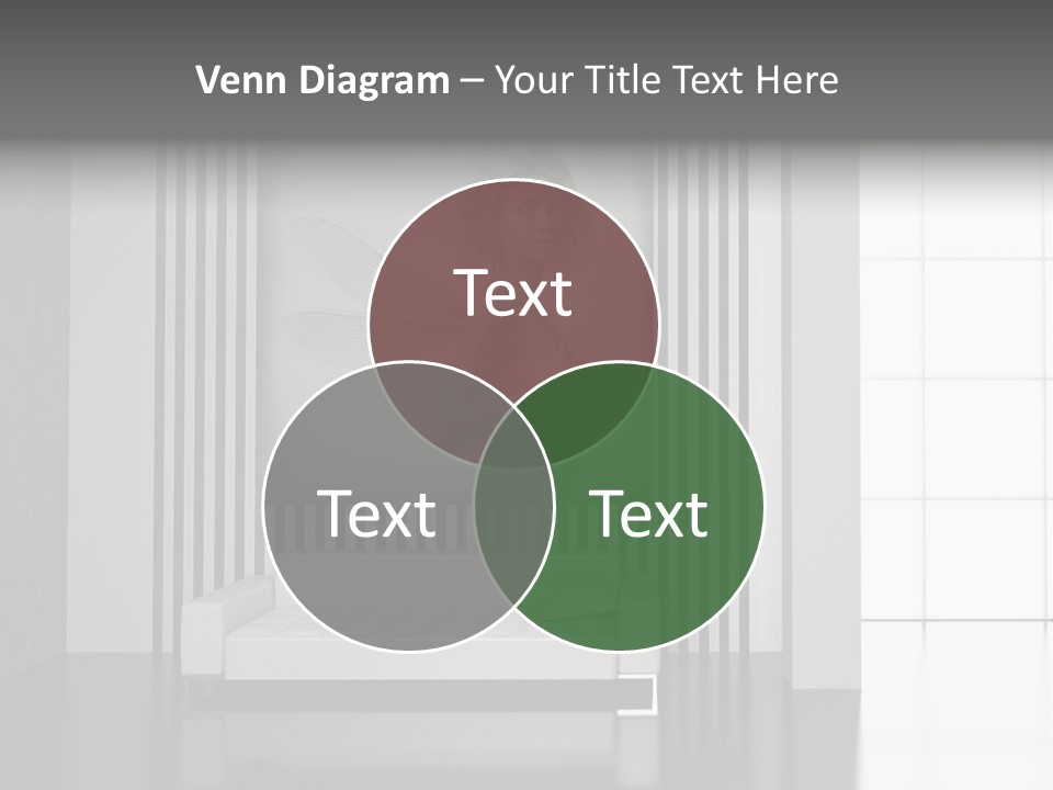 Modern Interior With The Fashionable Picture. PowerPoint Template