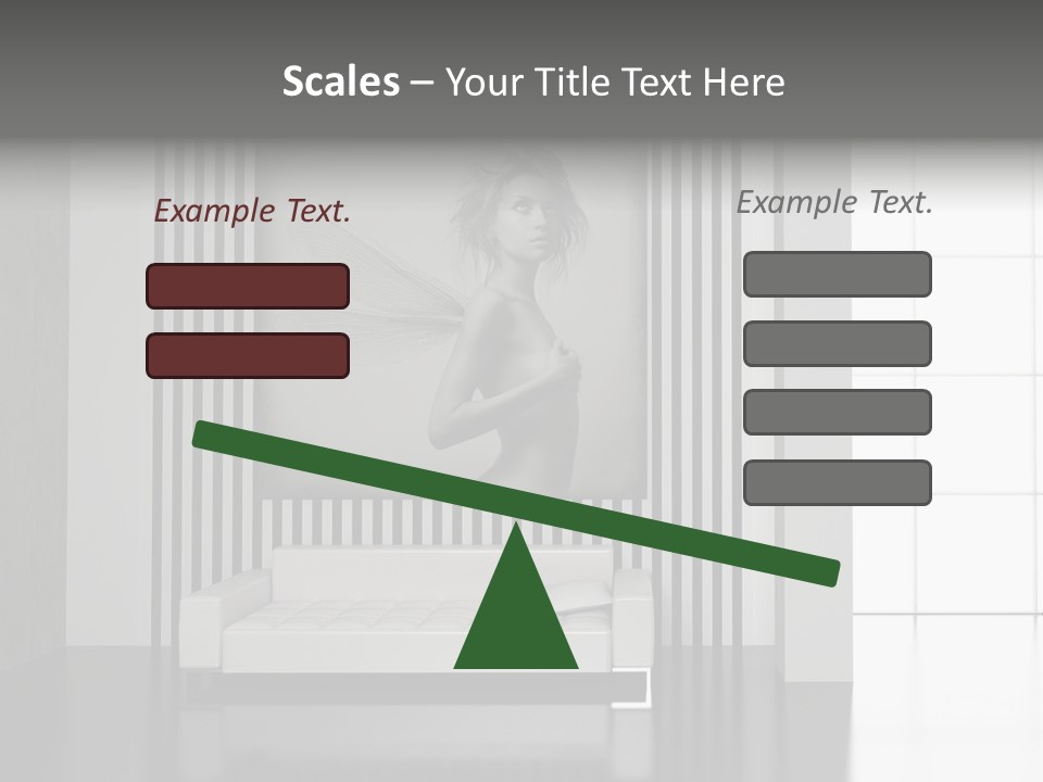 Modern Interior With The Fashionable Picture. PowerPoint Template