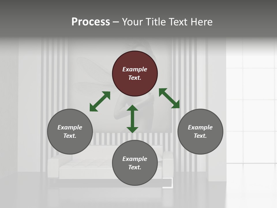 Modern Interior With The Fashionable Picture. PowerPoint Template