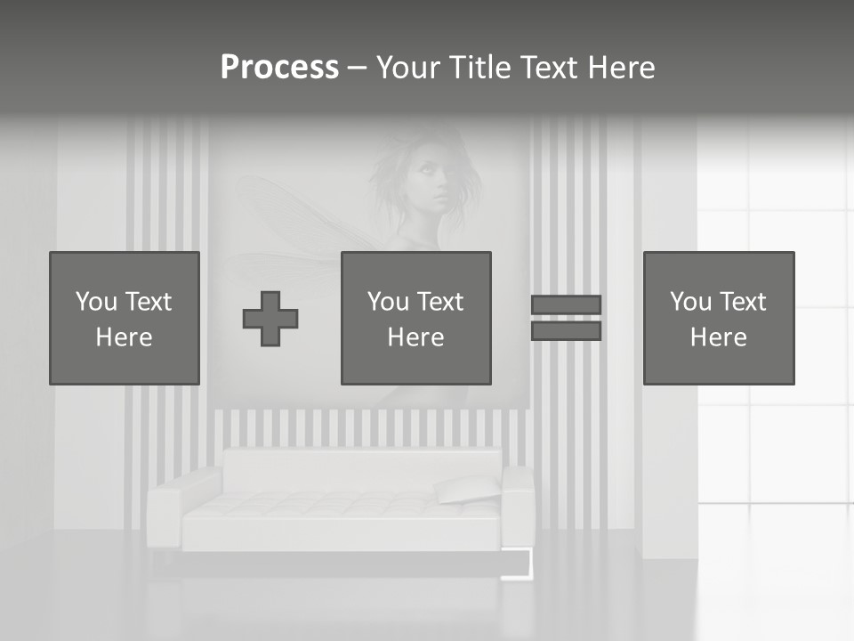 Modern Interior With The Fashionable Picture. PowerPoint Template